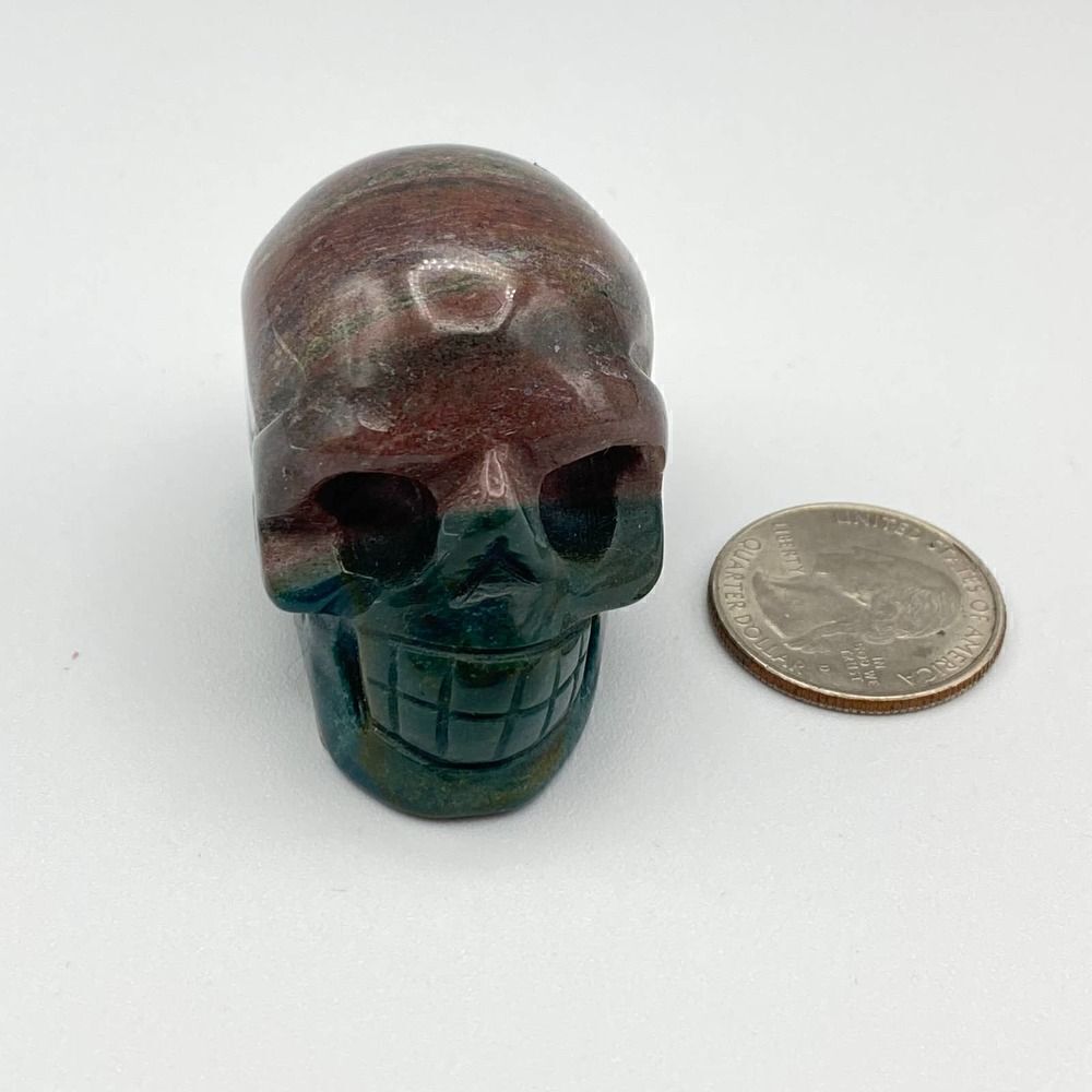 Ocean Jasper Gemstone Crystal Skull Head Statue